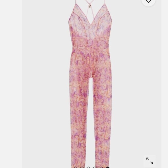 Savaged X Fenty Rihanna X-Ray Vision Gathered Mesh Crotchless Catsuit multi M - Picture 4 of 13